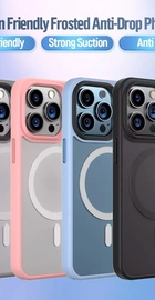 Blueo Frosted Anti-Drop Case for iPhone 15 with MagSafe Black