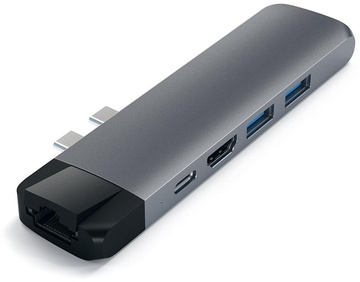 Satechi Aluminum Type-C Pro Hub with Ethernet Space Gray (ST-TCPHEM)