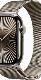 Apple Watch Series 10 GPS + Cellular 46mm Natural Titanium Case With Natural Milanese Loop - S/M (MC7Q4)
