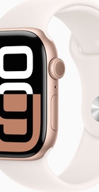 Apple Watch Series 10 GPS + Cellular 46mm Rose Gold Aluminum Case With Light Blush Sport Band - M/L (MWY73)