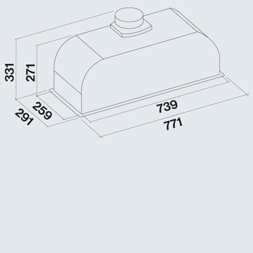 Falmec GRUPPO INCASSO PLUS 70 BLACK (800) (CGIW70.E26P2#EUN490F)