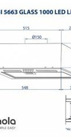 Minola HBI 7664 WH GLASS 1000 LED Line