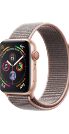 Apple Watch Series 4 GPS + Cellular 44mm Gold Aluminum Case with Pink Sand Sport Loop (MTV12, MTVX2)