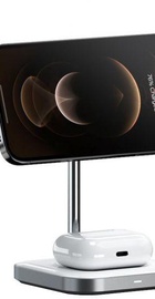 Satechi Aluminum 2 in 1 Magnetic Wireless Charging Stand Space Grey (ST-WMCS2M)