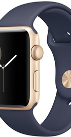 Apple Watch 42mm Series 2 Gold Aluminum Case with Midnight Blue Sport Band (MQ152)