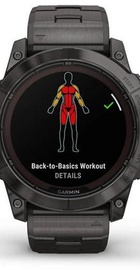 Garmin Fenix 7X Pro Sapphire Solar Carbon G. DLC Tit. with Vented Tit. Bracelet (010-02778-30)