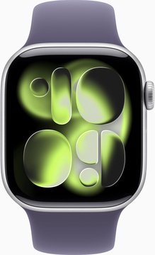 Apple Watch Series 11 GPS 42mm Silver Alu. Case w. Purple Fog S. Band - S/M (MEU64)
