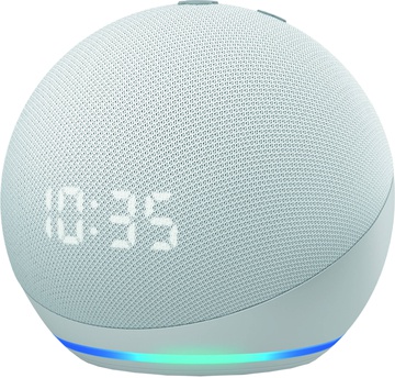 Amazon Echo Dot with Clock (4th Generation, Glacier White) (B07XJ8C8F7)