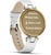 Garmin Lily Light Gold Bezel with White Case and Italian Leather Band (010-02384-B3)