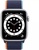 Apple Watch SE GPS + Cellular 44mm Silver Aluminum Case with Deep Navy Sport Loop (MYEN2)