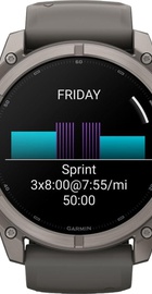 Garmin Fenix 9 51mm Titanium with Pebble Gray Silicone Band (010-04763-00/01)
