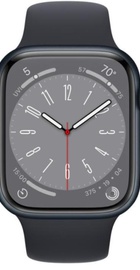 Apple Watch Series 8 GPS + Cellular 45mm Midnight Aluminum Case with  Midnight Sport Band (MNK43)