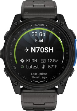 Garmin D2 Mach 2 51mm Carbon Gray DLC Titanium w. Vented Titanium Bracelet (010-02905-30/31)