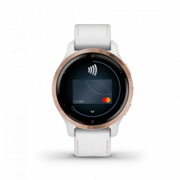 Garmin Venu 2S Rose Gold with White Leather Band (010-02429-23) (UA)