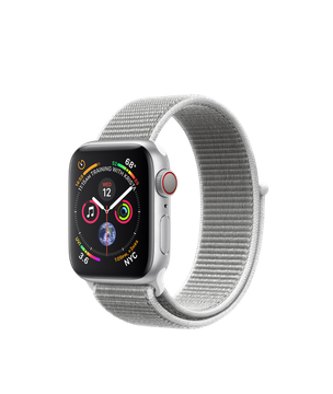 Apple Watch Series 4 GPS + Cellular 40mm Silver Aluminum Case with Seashell Sport Loop (MTUF2, MTVC2)