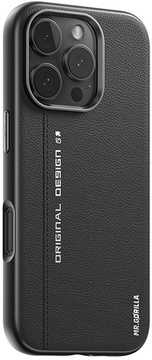 Blueo Leather Case for iPhone 16 Pro Max with MagSafe Black