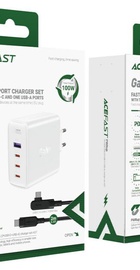 Acefast A37 (3xUSB-C + USB-A) + cable USB-C to USB-C 100w