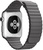 Apple Watch 42mm Stainless Steel Case with Storm Gray Leather Loop Medium (MMFX2)