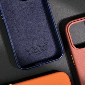 WAVE Premium Leather Edition Case with MagSafe iPhone 15 Pro Max Ink