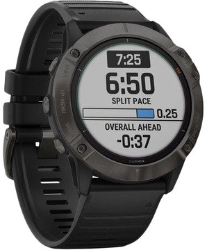 Garmin Fenix 6X Pro Solar Titanium Carbon Grey DLC with Black Band (010-02157-21)