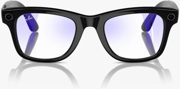 Ray-Ban Meta Wayfarer Shiny Black Frame Clear Lenses (RW4008 601/SB 53-22)