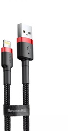 Baseus Cafule Lightning 2.4A (0.5m) Red/Black (CALKLF-A19)
