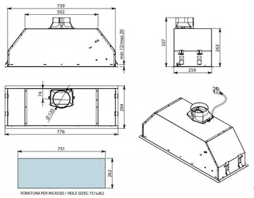 Falmec GRUPPO INCASSO EVO 70 P.E. (CGIW70.E11P2#ZZZI491F)