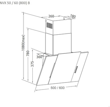 Pyramida NVX 60 (800) B BL