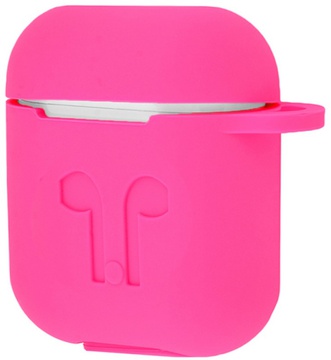 Simple Case Silicone Pink for Apple AirPods (with Logo)