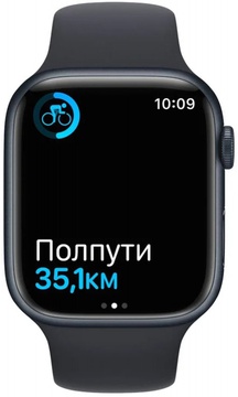 Apple Watch Series 7 GPS 45mm Midnight Aluminum Case With Midnight Sport Band (MKN53)