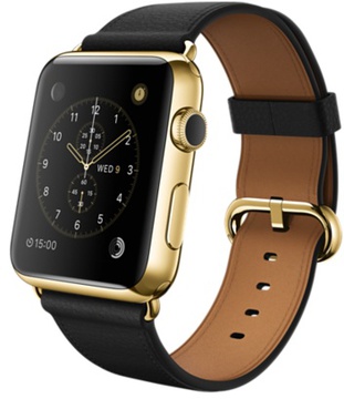Apple Watch Edition 42mm 18 Karat Yellow Gold Case with Black Classic Buckle (MLFH2)