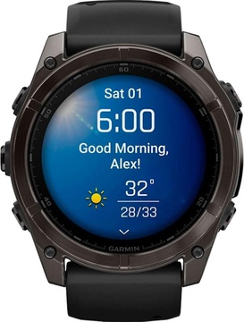 Garmin Fenix 8 Pro 51 mm AMOLED Carbon Gray DLC Titanium with Black/Pebble Gray (010-03199-00/01)