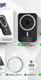 Blueo Car Magnetic Wireless Charger Black 15W (P007-BLK)
