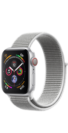 Apple Watch Series 4 GPS + Cellular 40mm Silver Aluminum Case with Seashell Sport Loop (MTUF2, MTVC2)