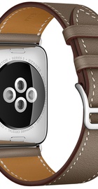 Apple Watch Hermes Leather Single Tour 42mm/44mm/45mm/46mm/49mm Etoupe Swift (MNHV2)