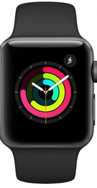 Apple Watch Series 3 GPS 42mm Space Gray with Black Sport Band (MTF32)