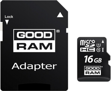 Goodram microSDHC 16GB UHS-I class 10 + SD Adapter Adapter (M1AA-0160R11)