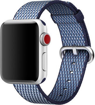 Apple Watch 38mm/40mm/41mm/42mm Midnight Blue Check Woven Nylon (MQVC2)