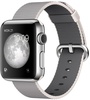 Apple Watch 38mm Stainless Steel Case with Pearl Woven Nylon (MMFH2)