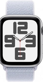 Apple Watch SE 2 GPS 44mm Silver Aluminium Case w. Blue Cloud Sport Loop (MXET3)