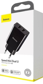 Baseus Speed Mini Dual U Charger 10.5W Black (CCFS-R01)