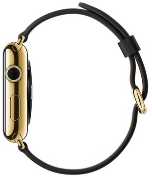Apple Watch Edition 42mm 18 Karat Yellow Gold Case with Black Classic Buckle (MLFH2)