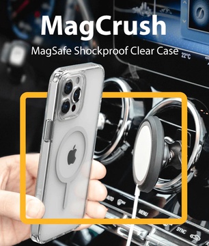 SwitchEasy CRUSH AirBarrier Shockproof Clear Case with MagSafe for iPhone 14 Pro Max 6.7"