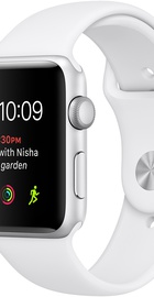 Apple Watch 38mm Series 2 Silver Aluminum Case with White Sport Band (MNNW2)