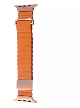 Apple Watch 38mm/40mm/41mm/42mm Colour Leather Orange (high copy)