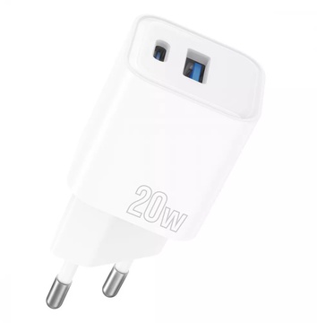 Proove Silicone Power Plus 20W (Type-C + USB) White