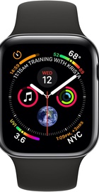Apple Watch Series 4 GPS + Cellular 44mm Space Black Stainless Steel Case with Black Sport Band (MTV52, MTX22)