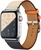 Apple Watch Hermes Series 4 GPS + Cellular 44mm Stainless Steel Case with Indigo/Craie/Orange Swift Leather Single Tour (MU6X2)