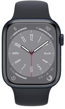 Apple Watch Series 8 GPS + Cellular 45mm Midnight Aluminum Case with  Midnight Sport Band (MNK43)