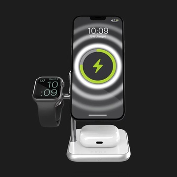 Zens 4-in-1 MagSafe + Watch Wireless Charging Station - White (ZEDC22W/00)